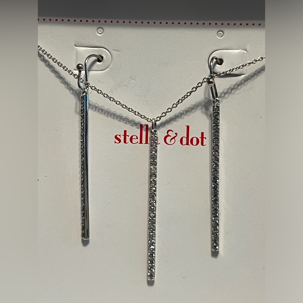 Stella & Dot Fine Line Necklace and Earrings